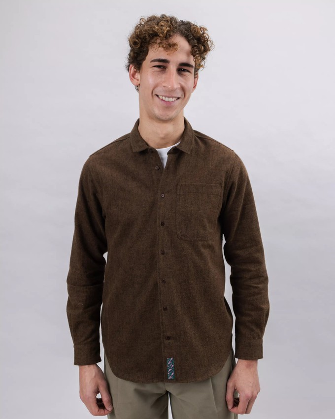 Heart Flannel Overshirt Braun from Brava Fabrics