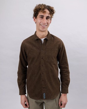 Heart Flannel Overshirt Braun from Brava Fabrics