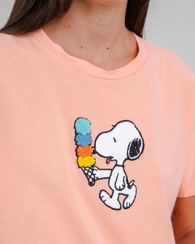 Peanuts Icecream Oversize T-Shirt Rosa from Brava Fabrics
