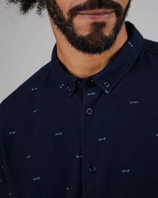 Eyes Flanell Hemd Navy via Brava Fabrics