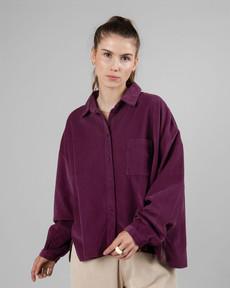Babycord Boxy Bluse Prune via Brava Fabrics
