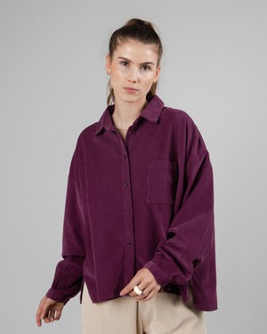 Babycord Boxy Bluse Prune from Brava Fabrics