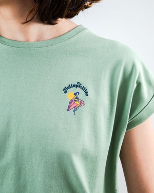 Helios Scoop Tee Green from Brava Fabrics