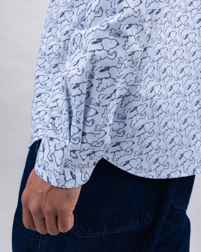 Peanuts Everybody's in a Hurry Hemd Blau from Brava Fabrics