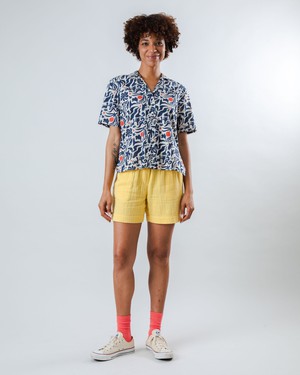 Ola de Calor Aloha Blouse Navy from Brava Fabrics