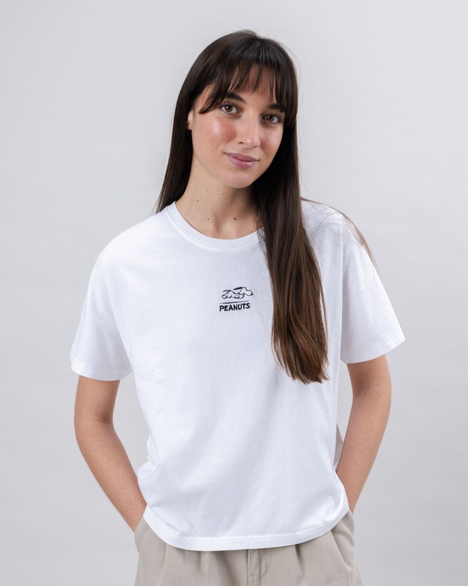 Peanuts Records Oversize T-Shirt Weiß from Brava Fabrics