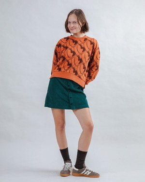 Bombon Allover Rundes Sweatshirt Braun from Brava Fabrics