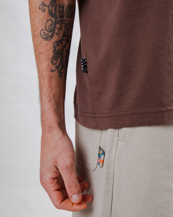 T-Shirt Choco Label Braun from Brava Fabrics