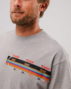 Kodak Gold Oversize T-Shirt Grau Melange via Brava Fabrics