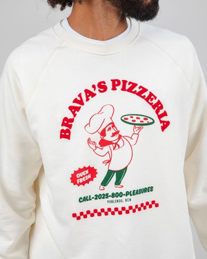 Hot & Brava Pizza Sweatshirt Weiß from Brava Fabrics