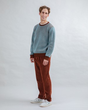 Bicolor Wollpullover Blau from Brava Fabrics