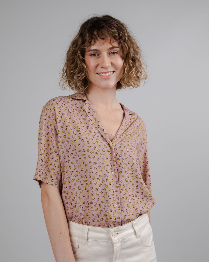 Peanuts Woodstock Aloha Bluse Light Pink from Brava Fabrics