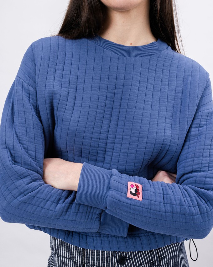 Brava Gum Quilt Sweatshirt Indigo from Brava Fabrics