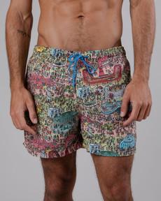 Where's Wally Fairground Badehose Mehrfarbig via Brava Fabrics