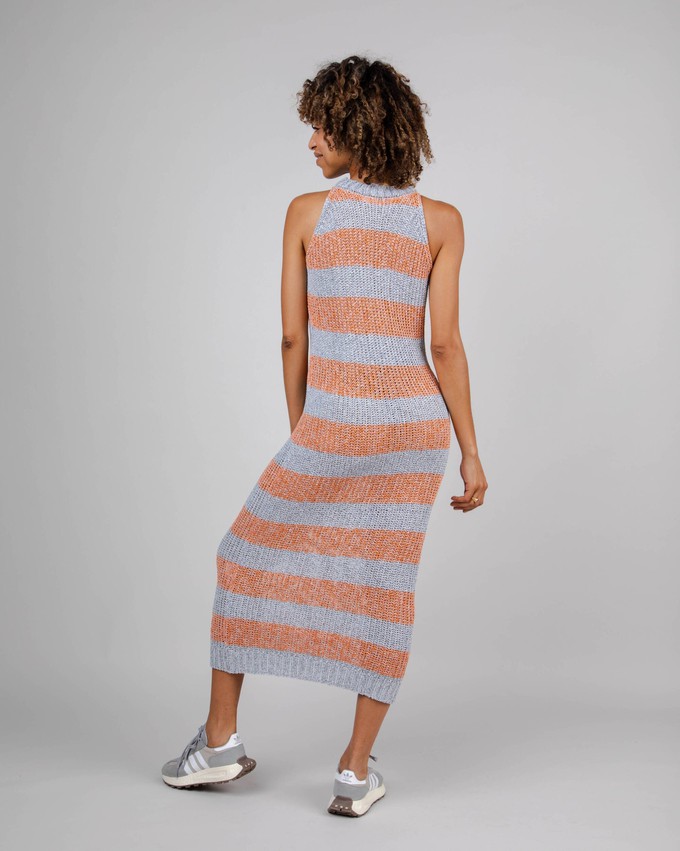 Stripes Langes Jersey Kleid Orangine from Brava Fabrics