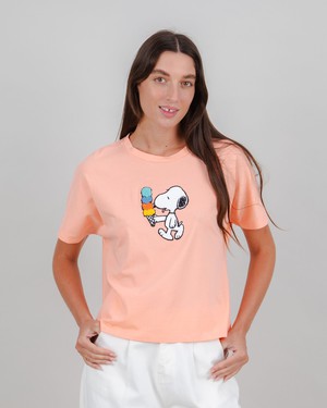 Peanuts Icecream Oversize T-Shirt Rosa from Brava Fabrics