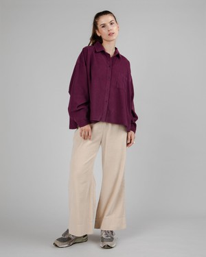 Babycord Boxy Bluse Prune from Brava Fabrics