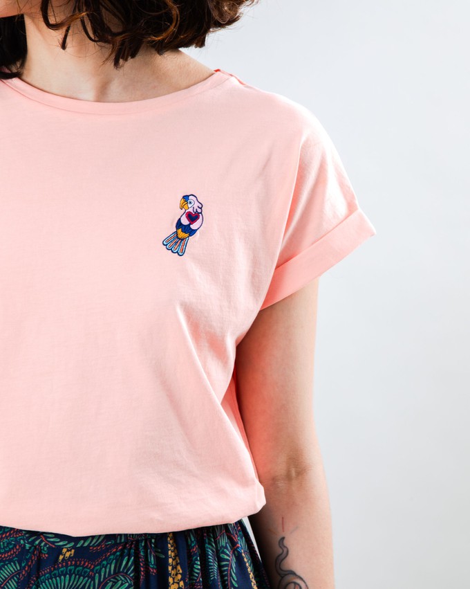 Asis Parrot Scoop Tee Pink from Brava Fabrics