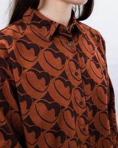 Bombon Babycord Boxy Bluse Braun via Brava Fabrics