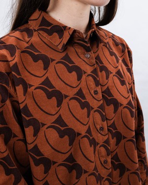 Bombon Babycord Boxy Bluse Braun from Brava Fabrics