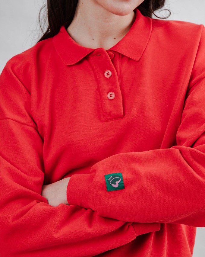 Brava Gum Polo Sweatshirt Rot from Brava Fabrics
