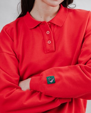 Brava Gum Polo Sweatshirt Rot from Brava Fabrics