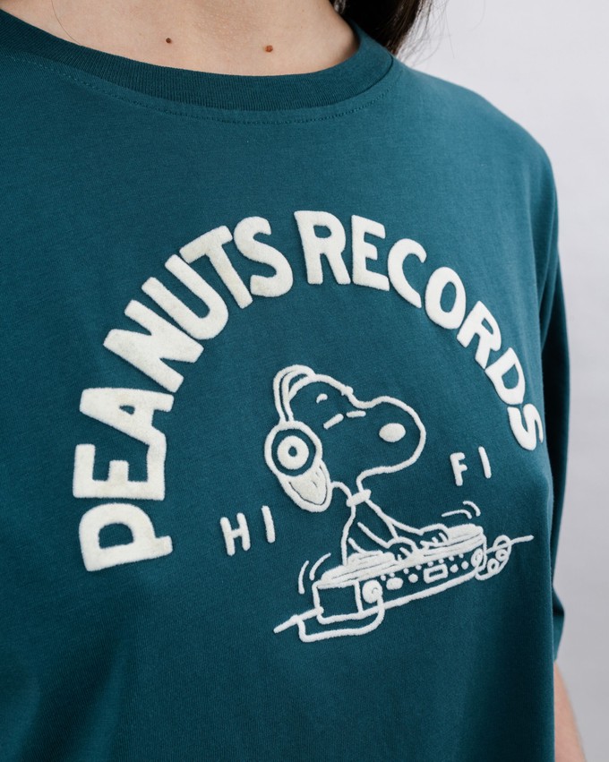 Peanuts Records Squared T-Shirt Grün from Brava Fabrics