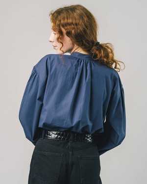 Ribbon Bluse Navy from Brava Fabrics