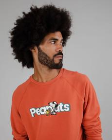 Peanuts Snoopy & Woodstock Sweatshirt Red via Brava Fabrics