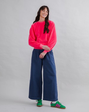 Raglan-Sweatshirt aus Samt in Rosa from Brava Fabrics