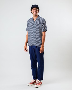 Tramuntana Aloha Shirt Navy from Brava Fabrics