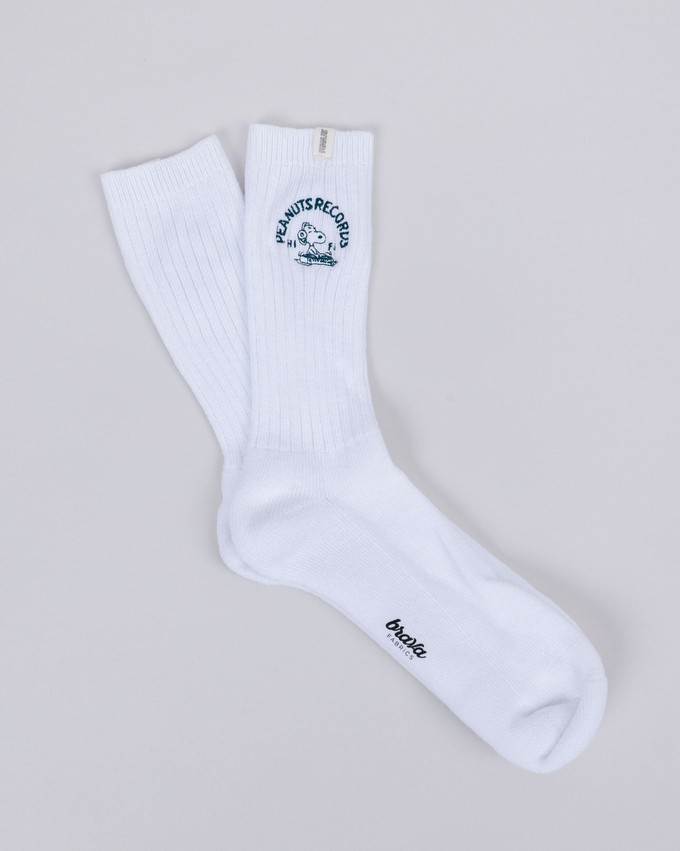 Peanuts Records Deejay Socken Weiß from Brava Fabrics