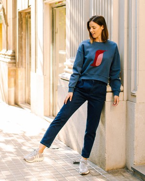 Penguin Sweatshirt Indigo from Brava Fabrics