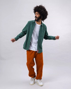 Pizza Flanell Overshirt Grün from Brava Fabrics