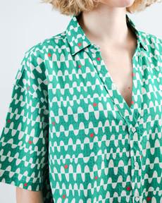 Sunset Cropped Bluse Grün via Brava Fabrics