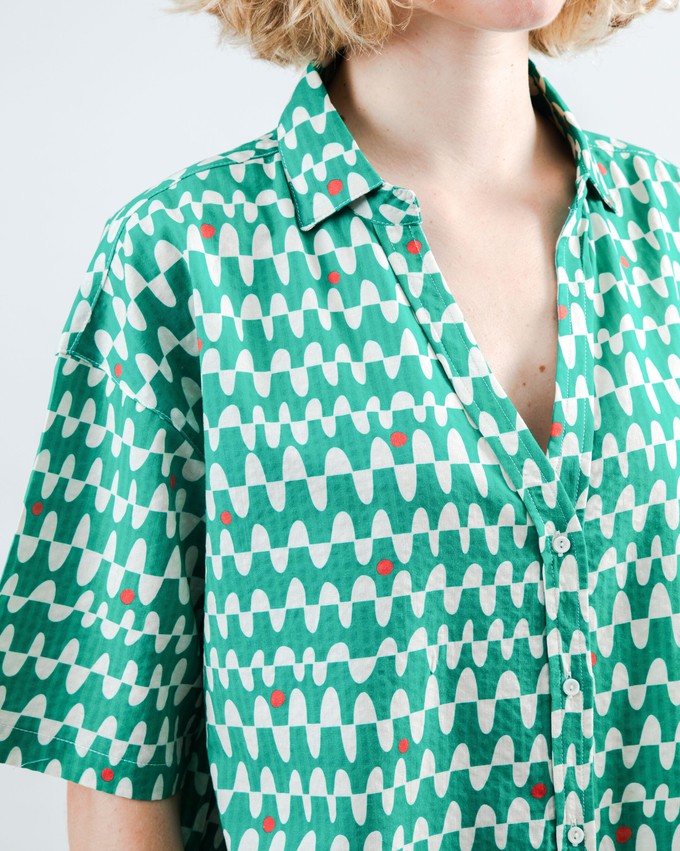 Sunset Cropped Bluse Grün from Brava Fabrics