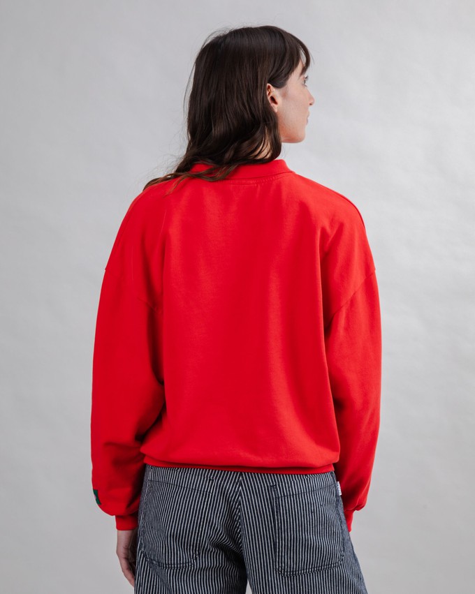 Brava Gum Polo Sweatshirt Rot from Brava Fabrics