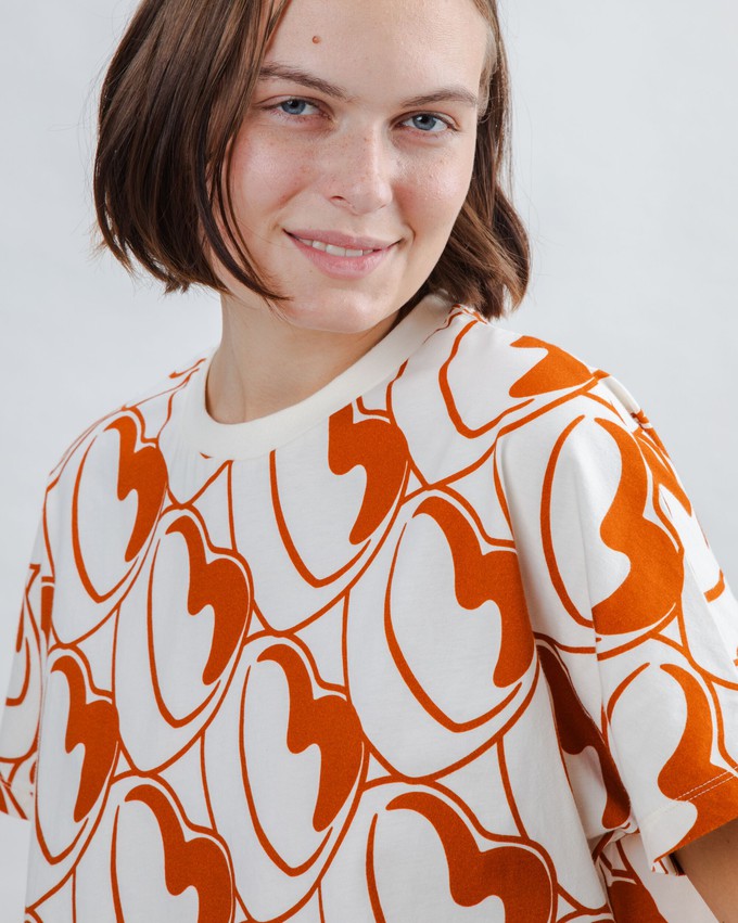 Bombon Allover Oversize T-Shirt Braun from Brava Fabrics
