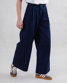 Wide Leg Hose Dunkelblau Denim via Brava Fabrics