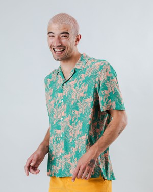 Helios Aloha Shirt Pink from Brava Fabrics