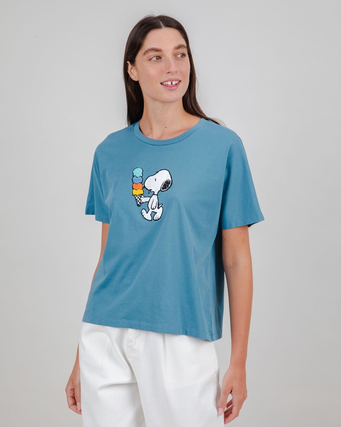 Peanuts Icecream Oversize T-Shirt Blau from Brava Fabrics