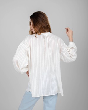 Polka Dot Bluse White from Brava Fabrics