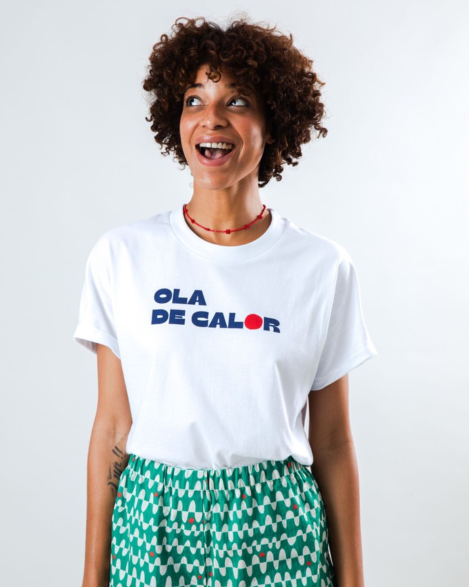 Ola de Calor Oversize Tee  White from Brava Fabrics