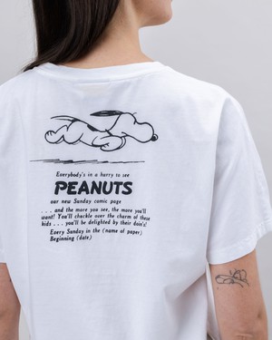 Peanuts Records Oversize T-Shirt Weiß from Brava Fabrics