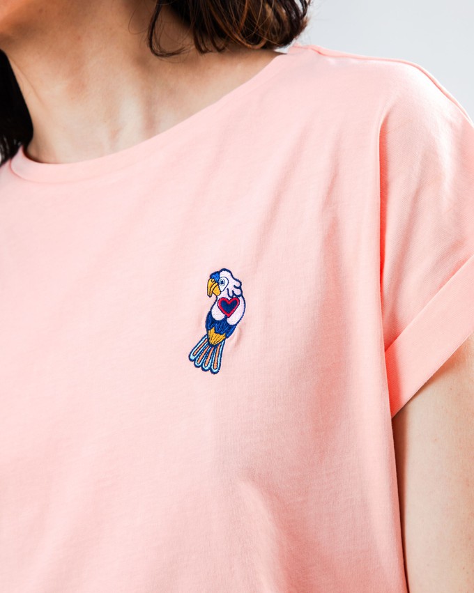 Asis Parrot Scoop Tee Pink from Brava Fabrics