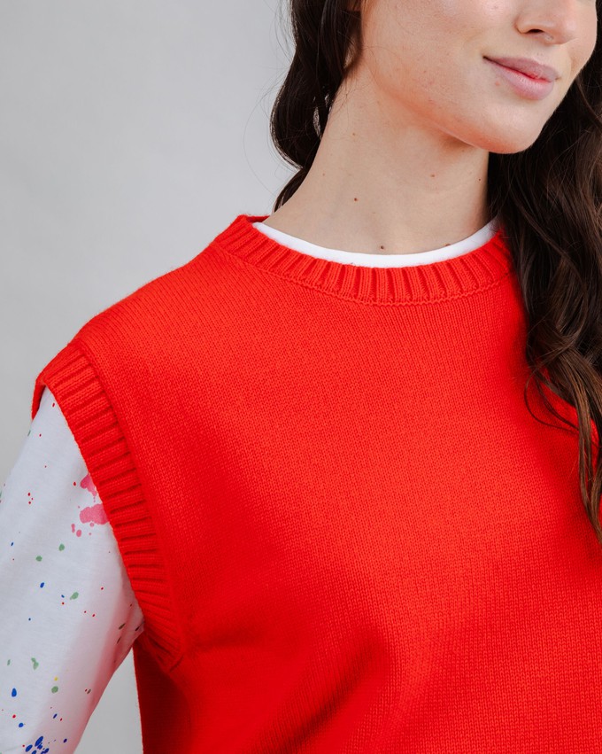 Wollweste Rot from Brava Fabrics