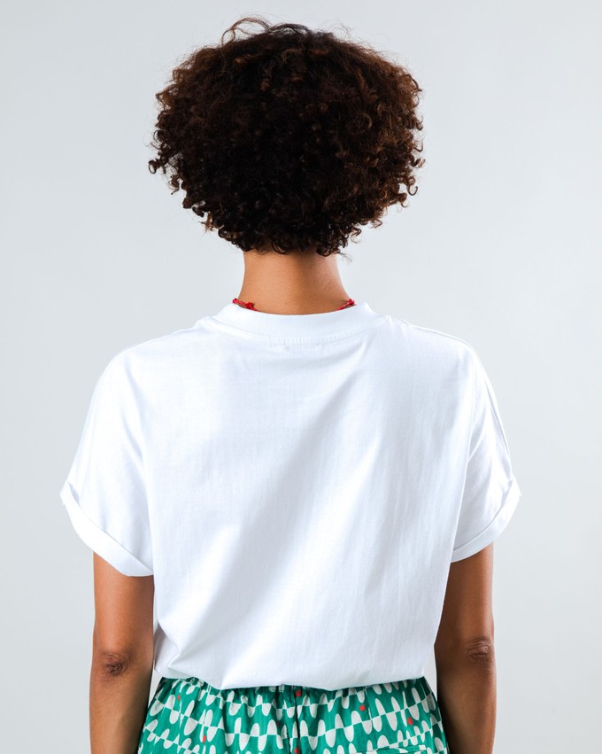 Ola de Calor Oversize Tee  White from Brava Fabrics