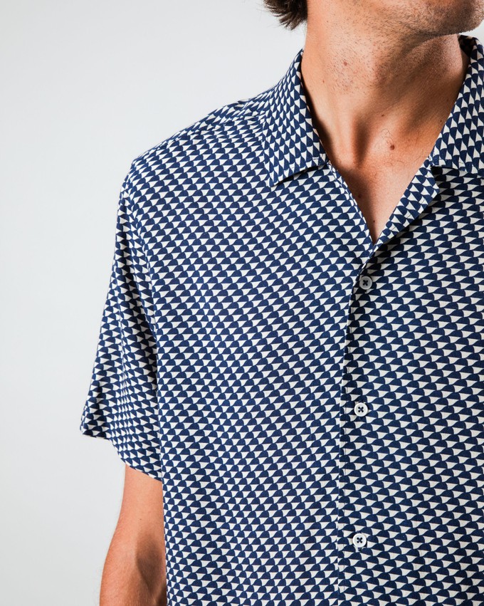 Tramuntana Aloha Shirt Navy from Brava Fabrics