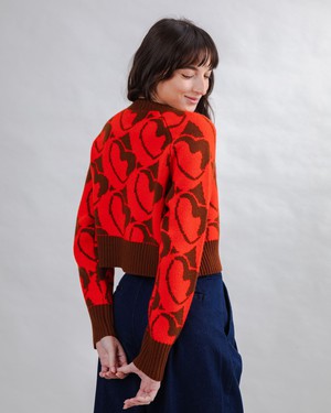 Heart Kurzstrickjacke aus Wolle from Brava Fabrics