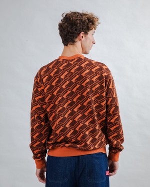 Choco Allover Sweatshirt Braun from Brava Fabrics